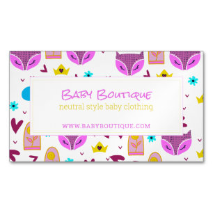 Online baby boutique or little kids store website 	Magnetic business card