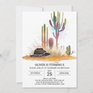 Online Bohemian Cowboy Birthday Invitation