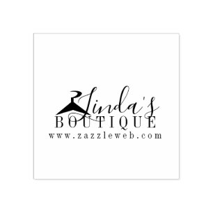 Online Boutique Clothing Hanger Logo   Rubber Stamp