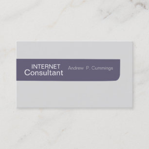 Online Customisation Plain Modern Unisex Minimal Business Card