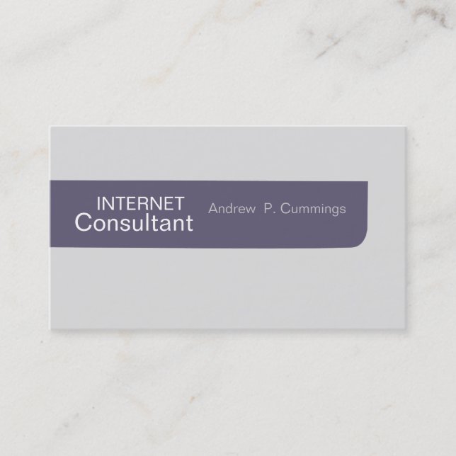 Online Customisation Plain Modern Unisex Minimal Business Card (Front)