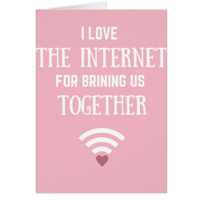 Online Dating Anniversary Card Valentine's Day (Front)