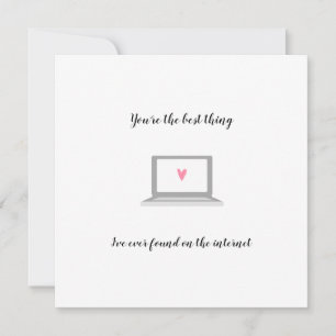 Online dating best thing on internet funny couple  card