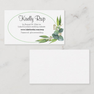 Online Dinner Wedding RSVP Enclosure Card