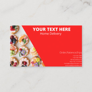 Online food business card. business card