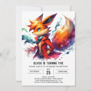 Online Fox Birthday Invitation