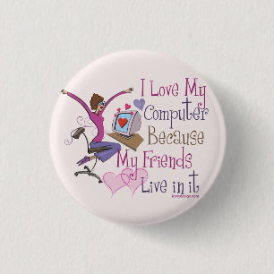 Online Friends 3 Cm Round Badge