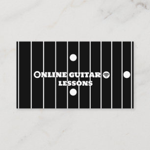 Online Guitar Lessons Internet Music Instructor Business Card