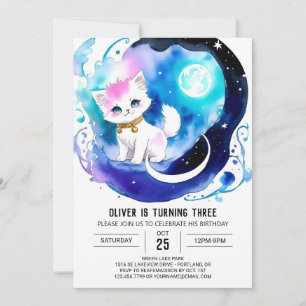 Online Kitty Magical Birthday Invitation