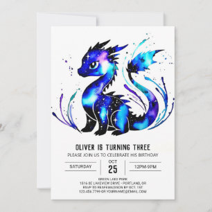 Online Majestic Dragon Digital Boy Birthday Invitation
