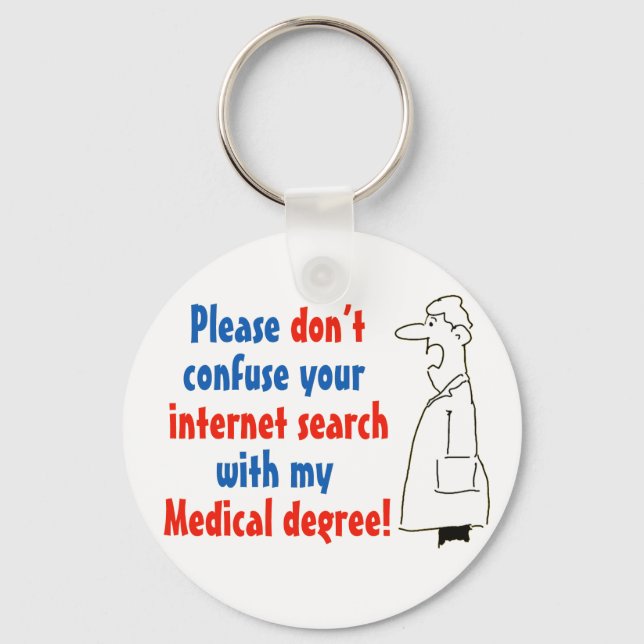 Online Medical Diagnosis and a Qualified Doctor Key Ring (Front)