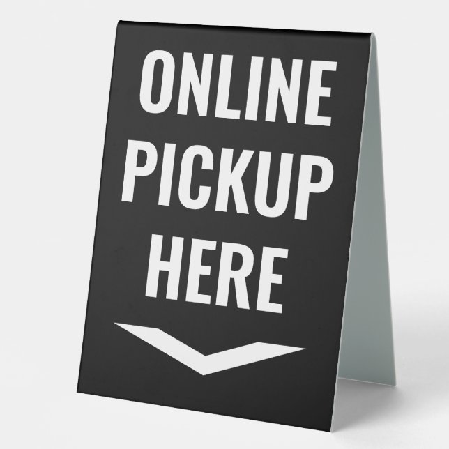 Online Pickup Here With Business Name Black (Front)