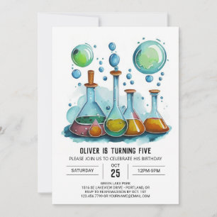 Online Potion Gear Scientist Birthday Invitation