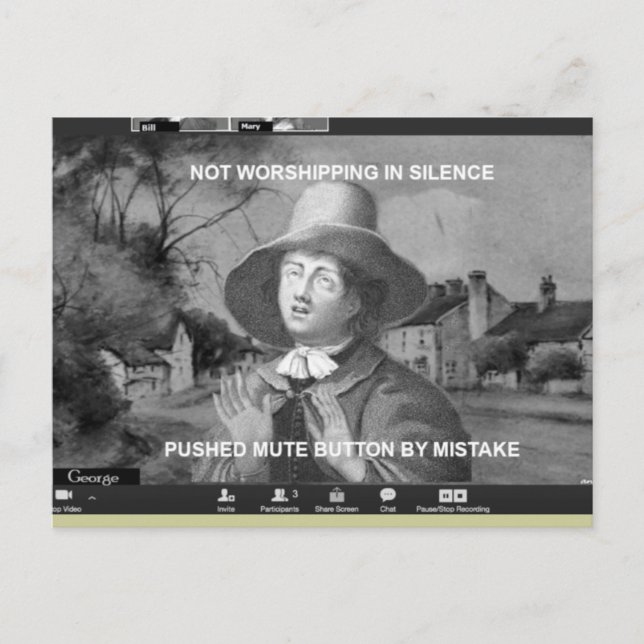 Online Quaker Meeting for Worship Postcard (Front)