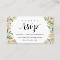 Online RSVP, Modern Dusk Florals  Enclosure Card