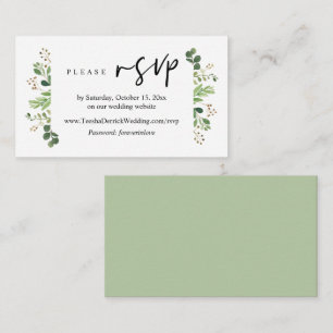 Online RSVP, Modern Minimalist Greenery Enclosure 