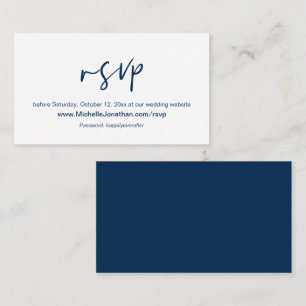 Online RSVP, Wedding website, Password, Reminder E Enclosure Card