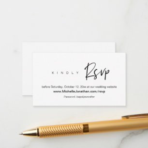 Online RSVP, Wedding website, Password, Reminder E Enclosure Card