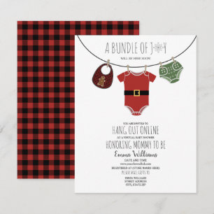 Online Santa Christmas Baby Shower Invitation