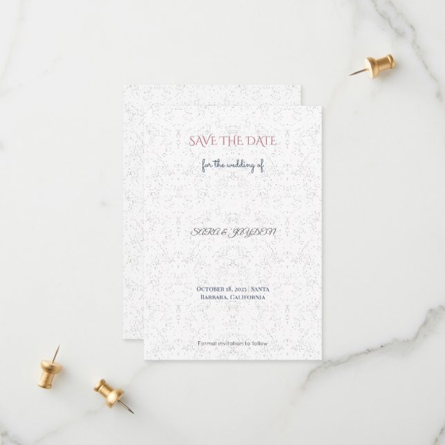 Online Save the Dates | Cheap, Modern & Combo Card (Front/Back In Situ)