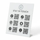 Online Social Media QR Code Pedestal Sign