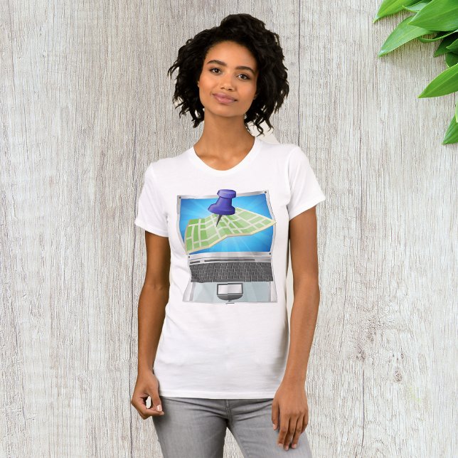 Online Street Map Womens T-Shirt (Creator Uploaded)