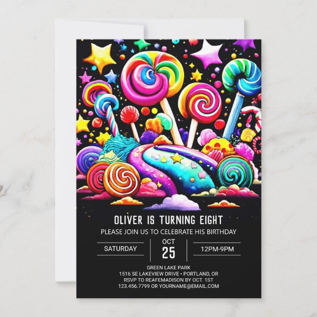 Online Sweet Celebration Birthday Invitation (Front)