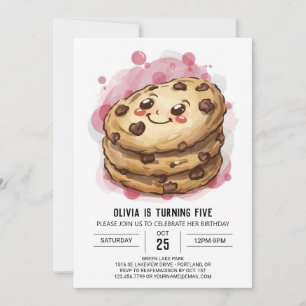 Online Sweets Pastel Cookies Birthday Invitation