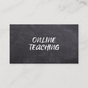 Online Teaching Virtual Teacher Tutor Education  Business Card