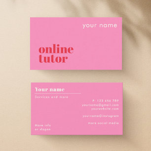 Online tutor modern Business Card