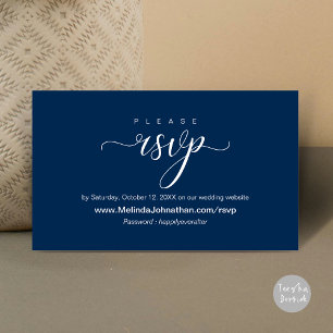 Online Wedding RSVP respond, elegant Enclosure Card