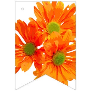 Only 3 Gerbera Blossom + your backgr. & ideas Bunting
