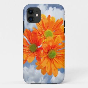 Only 3 Gerbera Daisy Blossoms + your text & ideas iPhone 11 Case