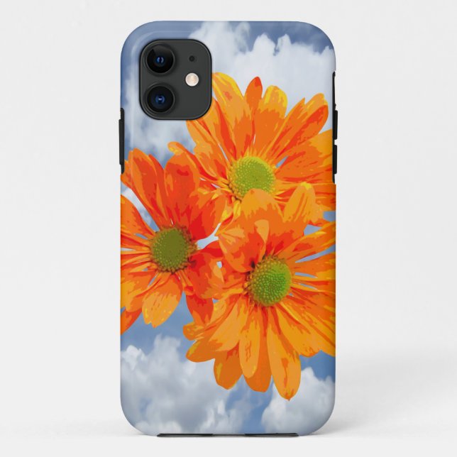 Only 3 Gerbera Daisy Blossoms + your text & ideas Case-Mate iPhone Case (Back)