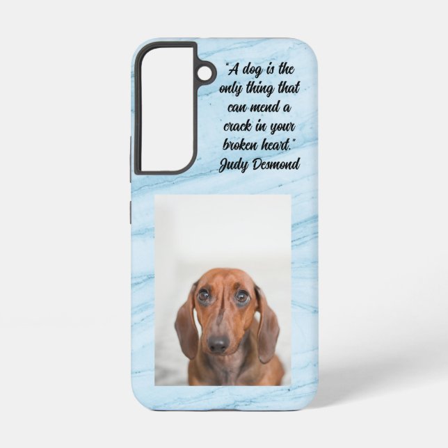Only a dog  marble background samsung galaxy case (Back)