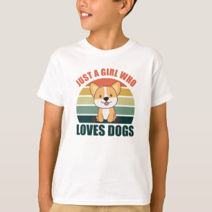 Only A Girl Corgis Loves Kawaii Dog Corgi T-Shirt