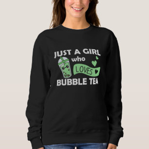 Only A Girl The Bubble Tea Loves Purple Kawaii Sweatshirt