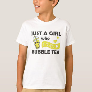 Only A Girl The Bubble Tea Loves Purple Kawaii T-Shirt