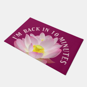 Only a Lotus Blossom + your backgr. & ideas Doormat