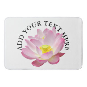 Only a Lotus Blossom + your text & ideas Bath Mat