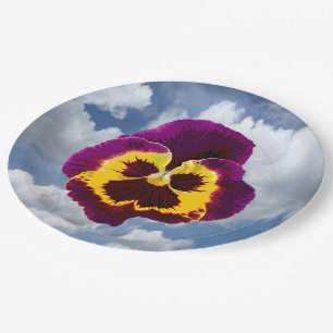 Only a Pansy Blossom + your text & ideas Paper Plate