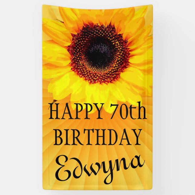 Only a Sunflower Blossom + your backgr. & ideas Banner (Vertical)