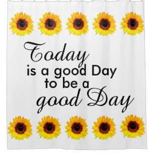Only a Sunflower Blossom + your backgr. & ideas Shower Curtain
