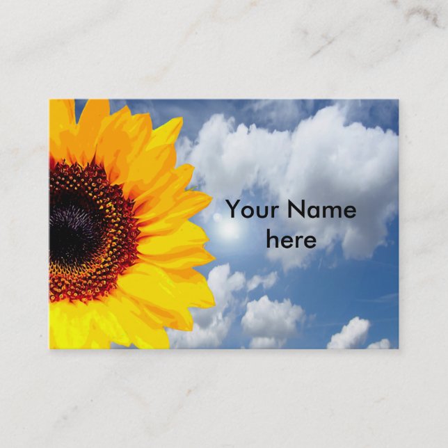 Only a Sunflower Blossom + your text & ideas Business Card (Front)