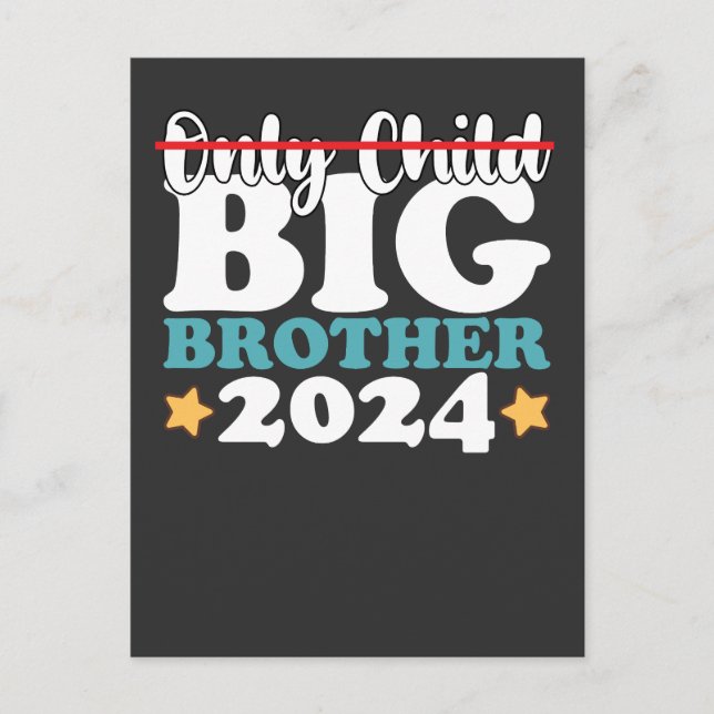 Only Child Big Brother 2024 Promoted To Invitation Postcard (Front)