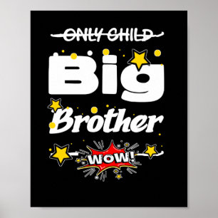 Only Child Brother Comic Sticker Poster