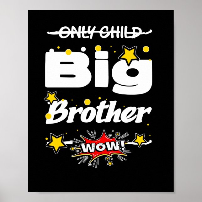 Only Child Brother Comic Sticker  Poster (Front)