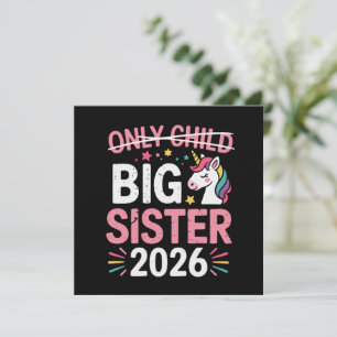 Only Child Crossed Out Big Sister 2026 Pregnancy  Invitation