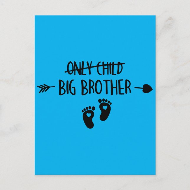 Only Child Crossed Out Now Big Brother Postcard (Front)