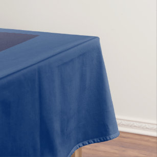 Only cobalt cool blue solid colour navy panel tablecloth